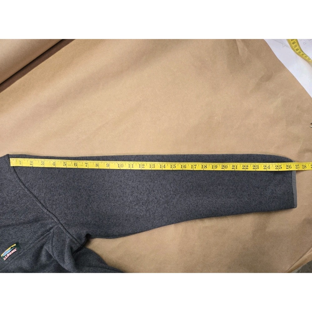 LL Bean Men's Sweater Fleece Pullover Charcoal Size L Slightly Fitted - Picture 9 of 13